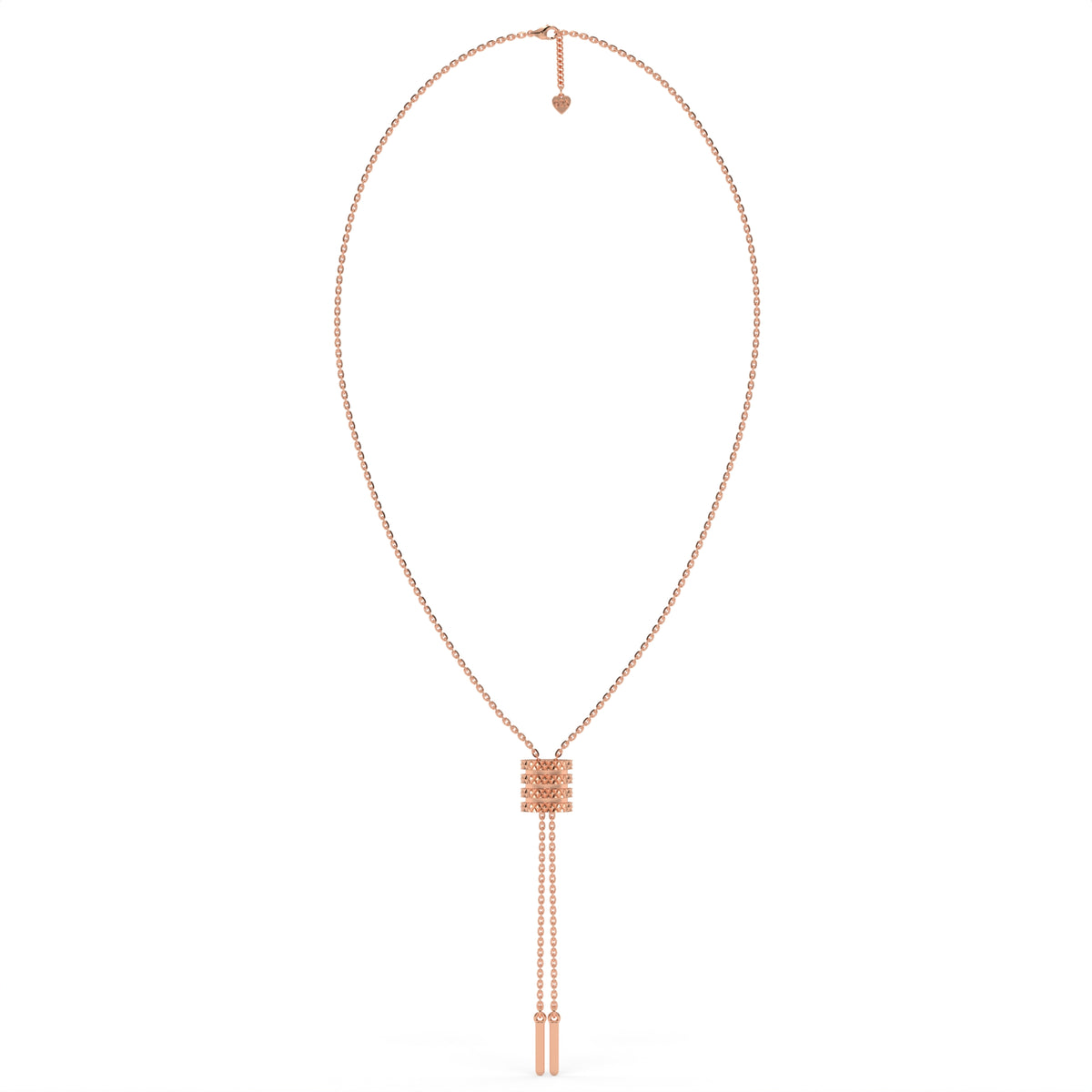 Orbit Tassel Chain Necklace Rose Gold