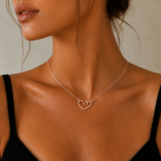 The Cupid Nail Chain Pendant Rose Gold