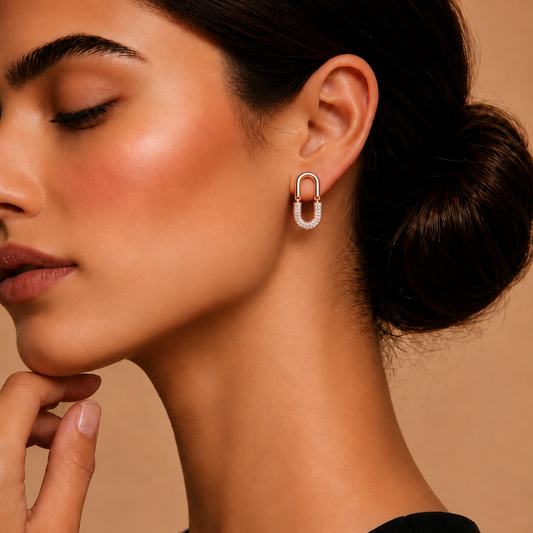 Met Gala Earrings Rose Gold