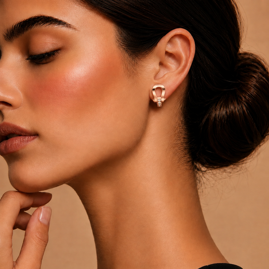 Horseshoe Hoops Rose Gold
