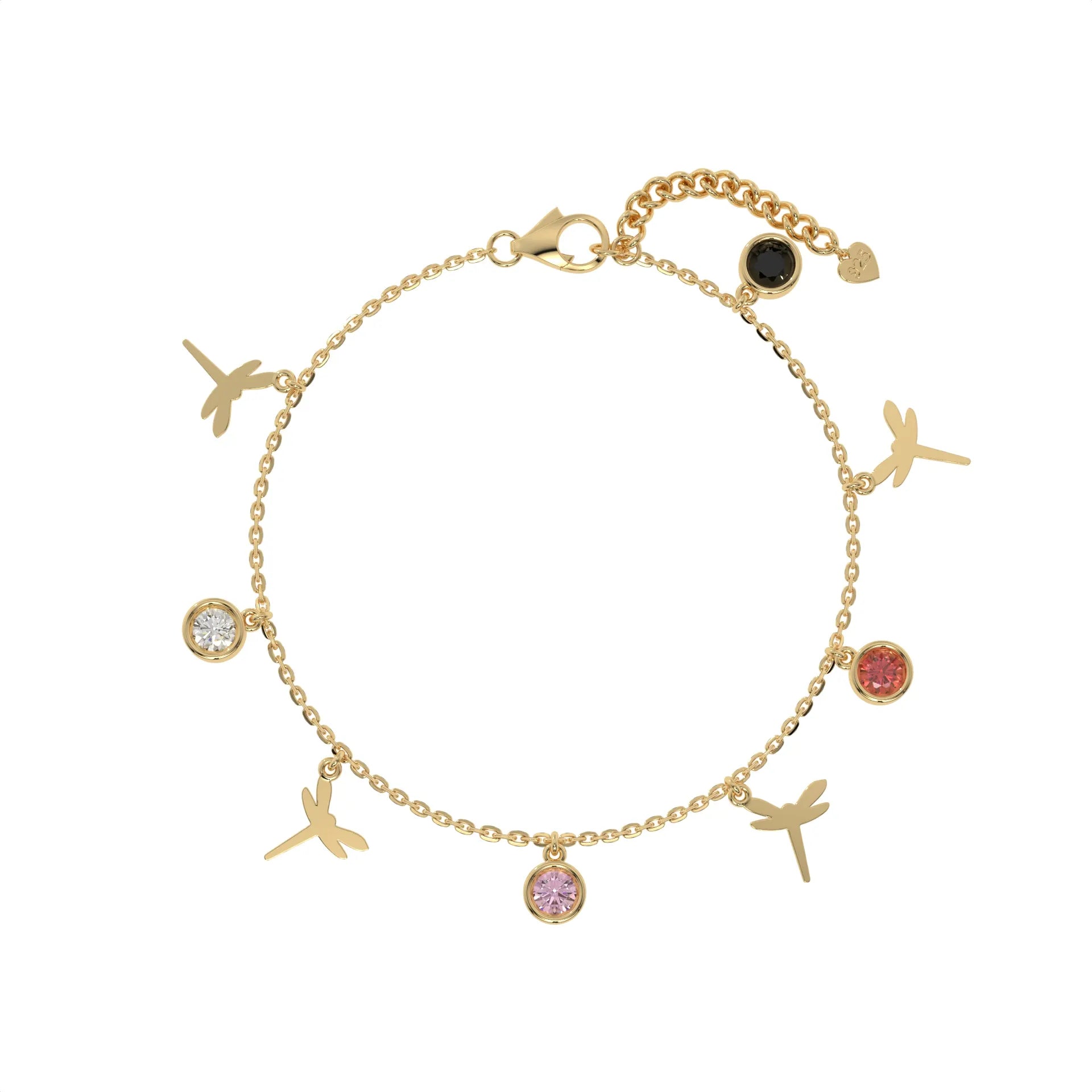 Celestial Dragonfly Charm Bracelet