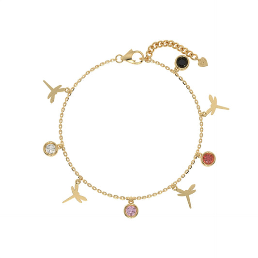 Celestial Dragonfly Charm Bracelet