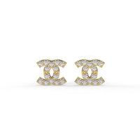 Classic Crystal Earrings Gold