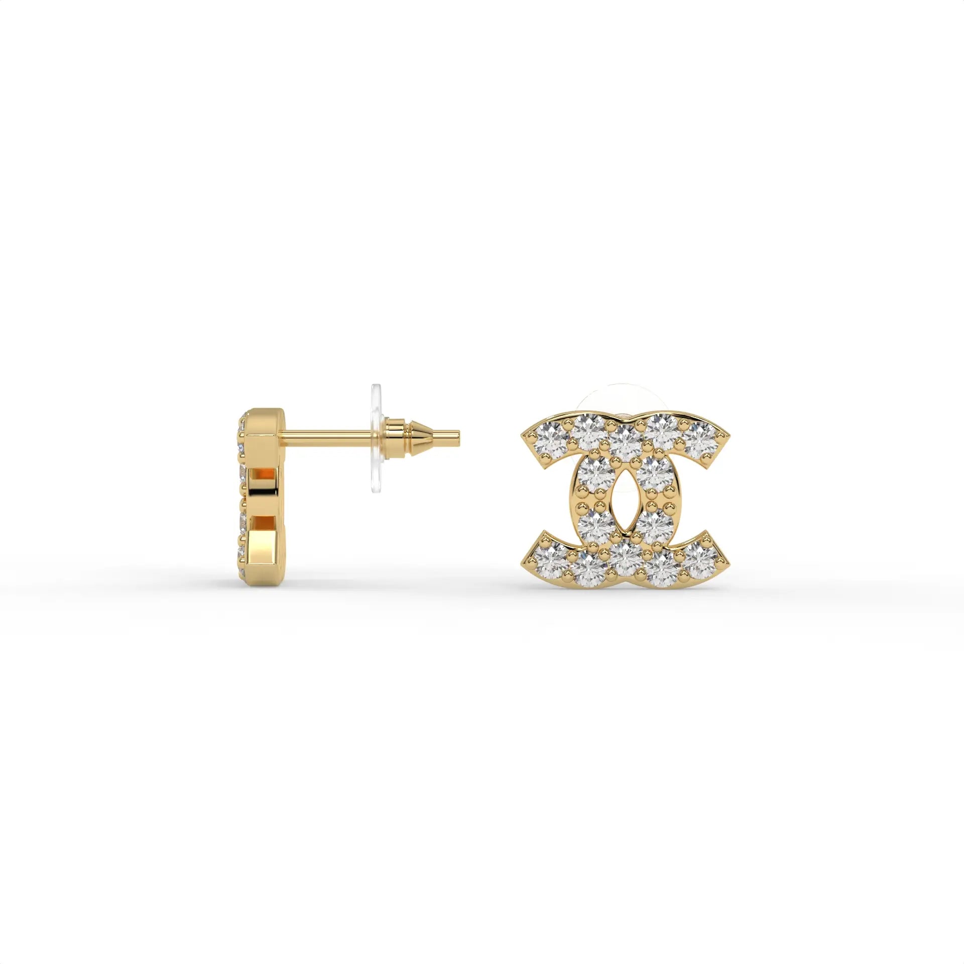 Classic Crystal Earrings Gold