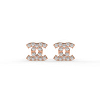 Classic Crystal Earrings Rose Gold