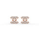 Classic Crystal Earrings Rose Gold