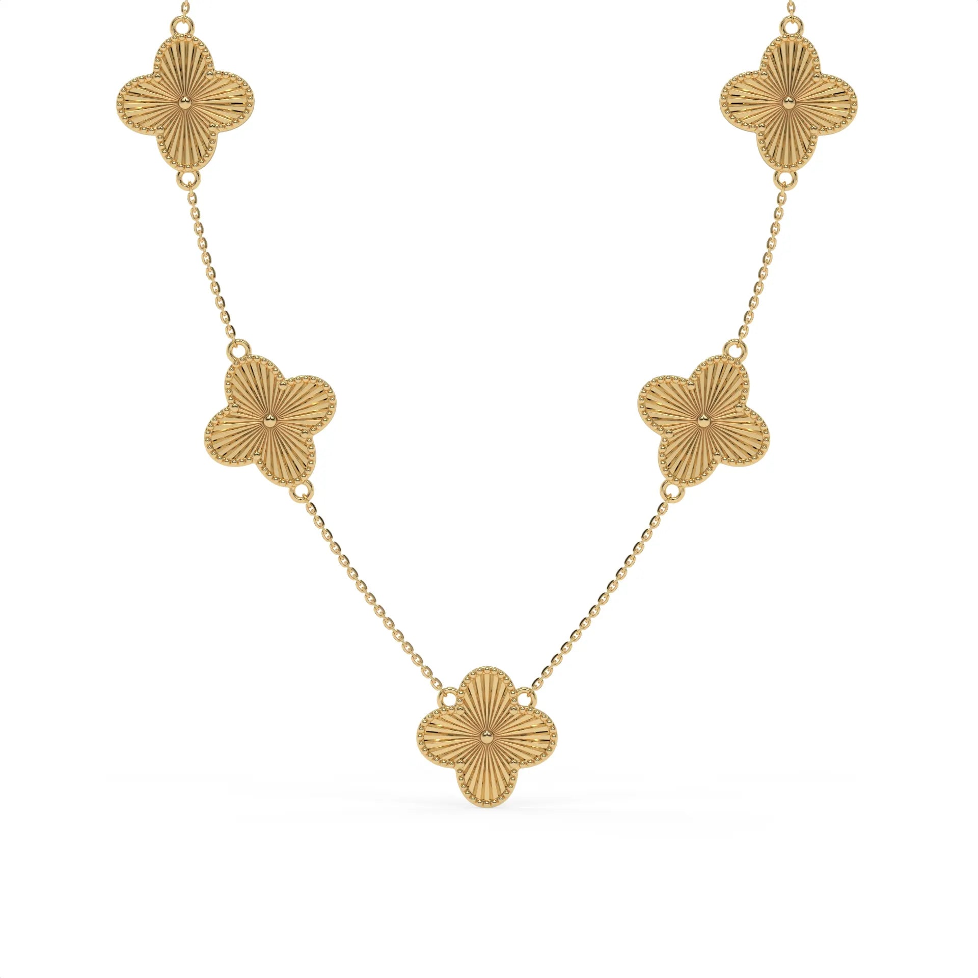 Clover Cascade Chain Necklace