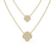 Clover Duo Chain Necklace Gold