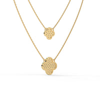 Clover Duo Chain Necklace Gold