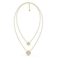 Clover Duo Chain Necklace Gold