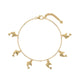 Dancing Dolphins Charm Bracelet Gold