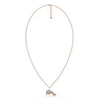 Dolphin Duet Chain Pendant Rose Gold