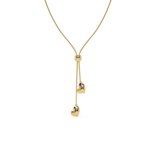 Duet of Hearts Chain Necklace