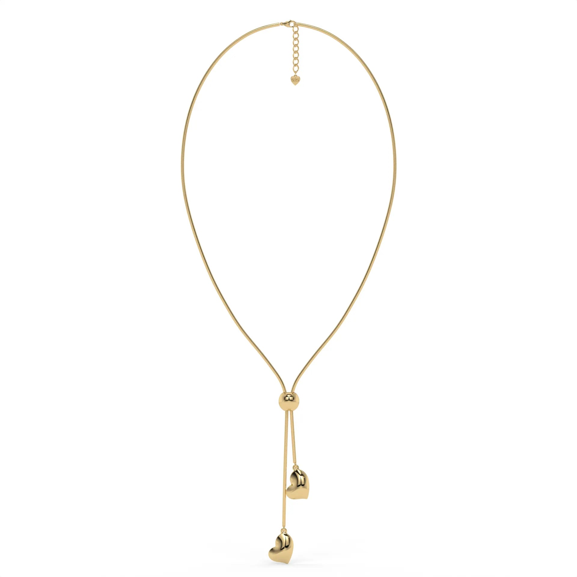 Duet of Hearts Chain Necklace