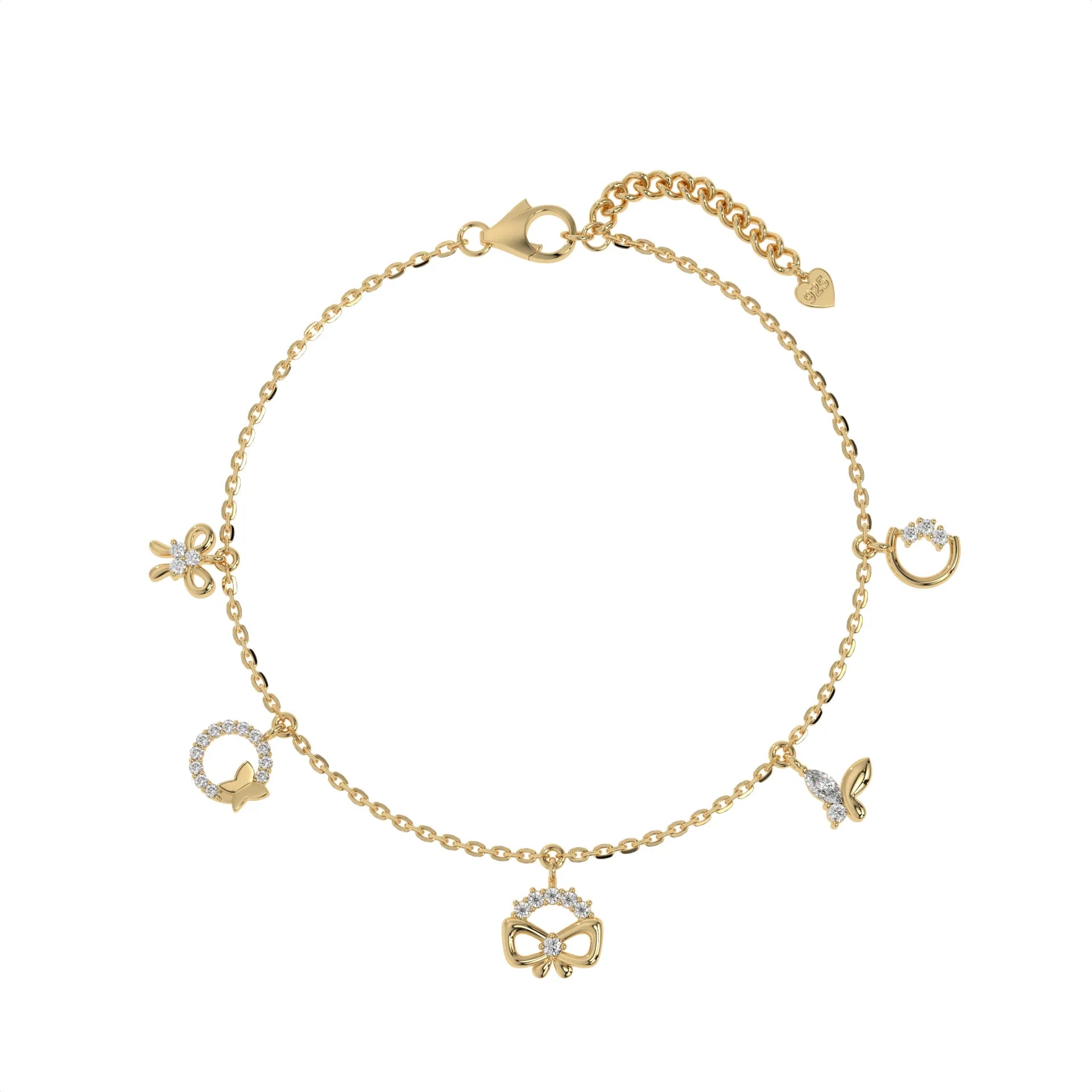 Enchanted Charm Bracelet  Gold
