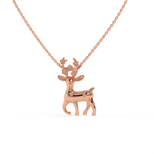 Forest Whisper Chain Pendant Rose Gold