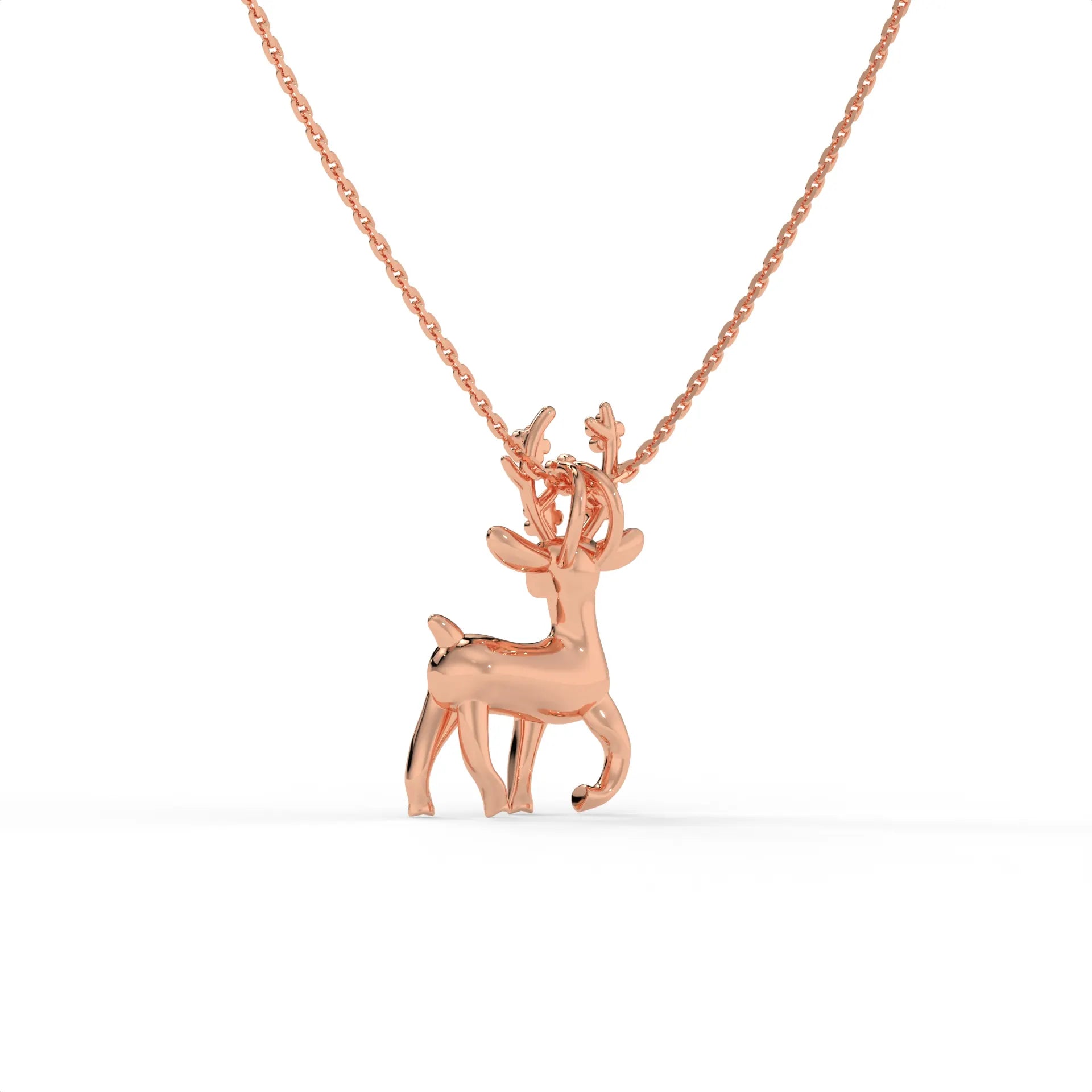 Forest Whisper Chain Pendant Rose Gold