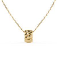 Golden Groove Chain Pendant