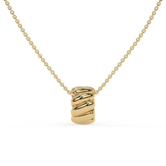 Golden Groove Chain Pendant