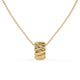 Golden Groove Chain Pendant
