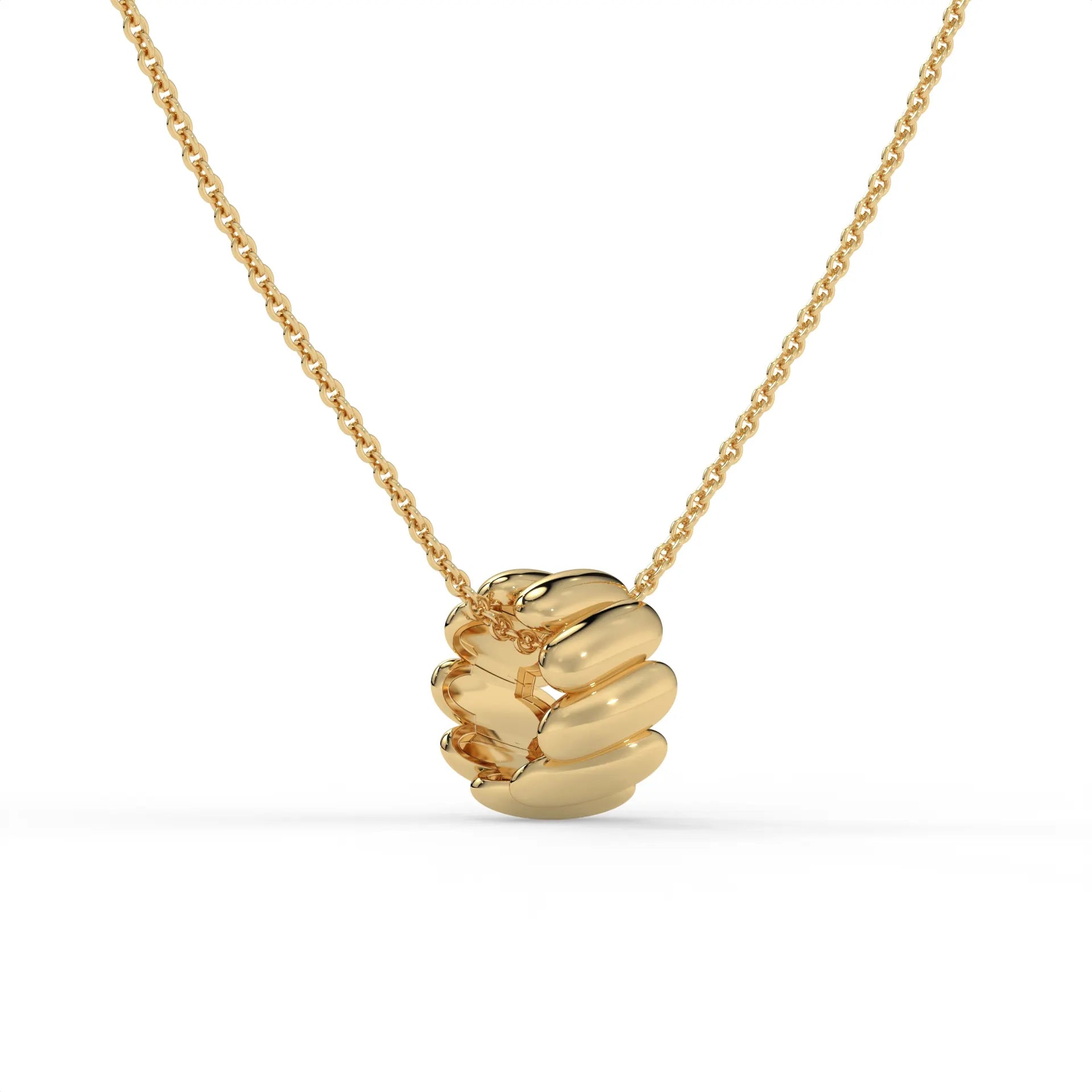 Golden Groove Chain Pendant