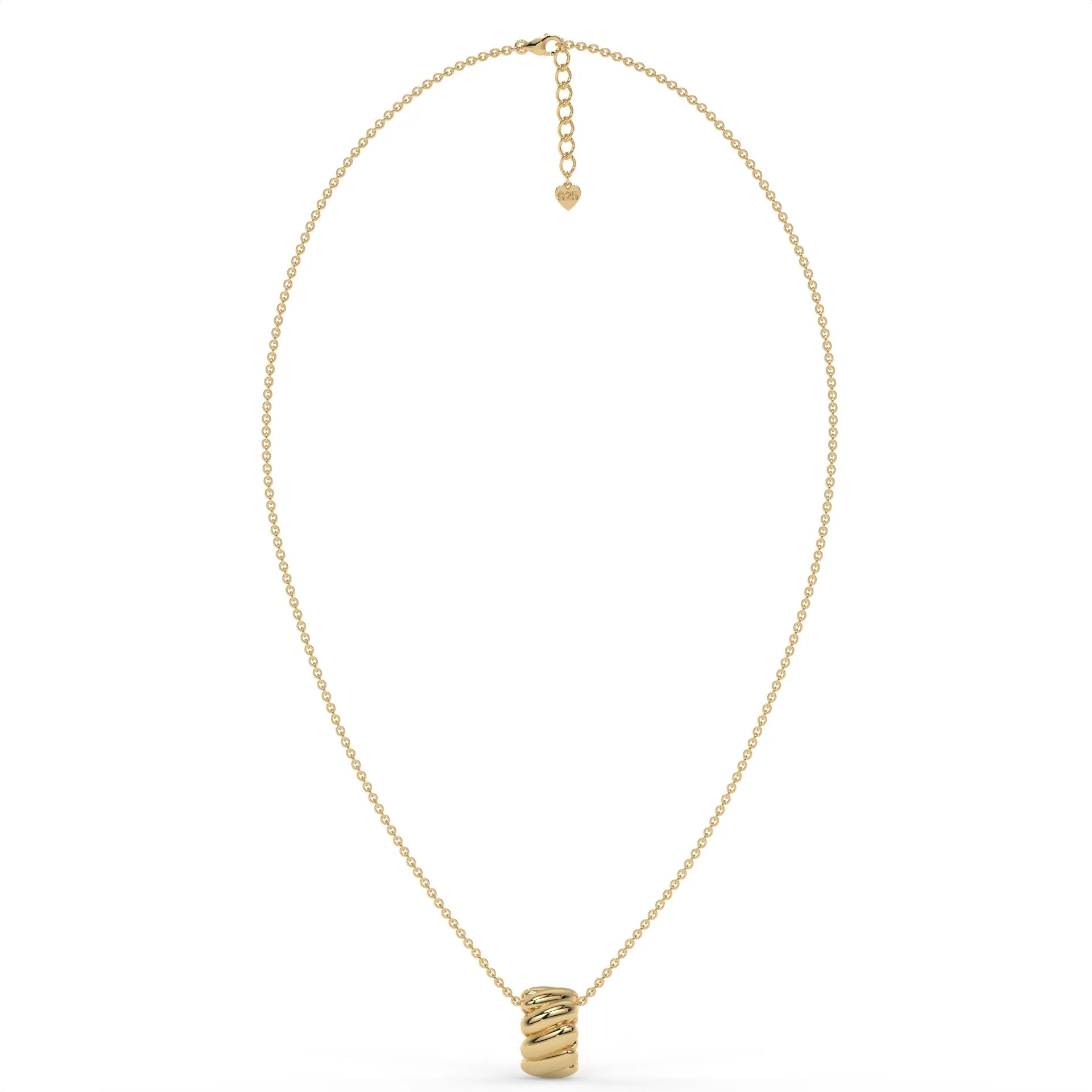 Golden Groove Chain Pendant
