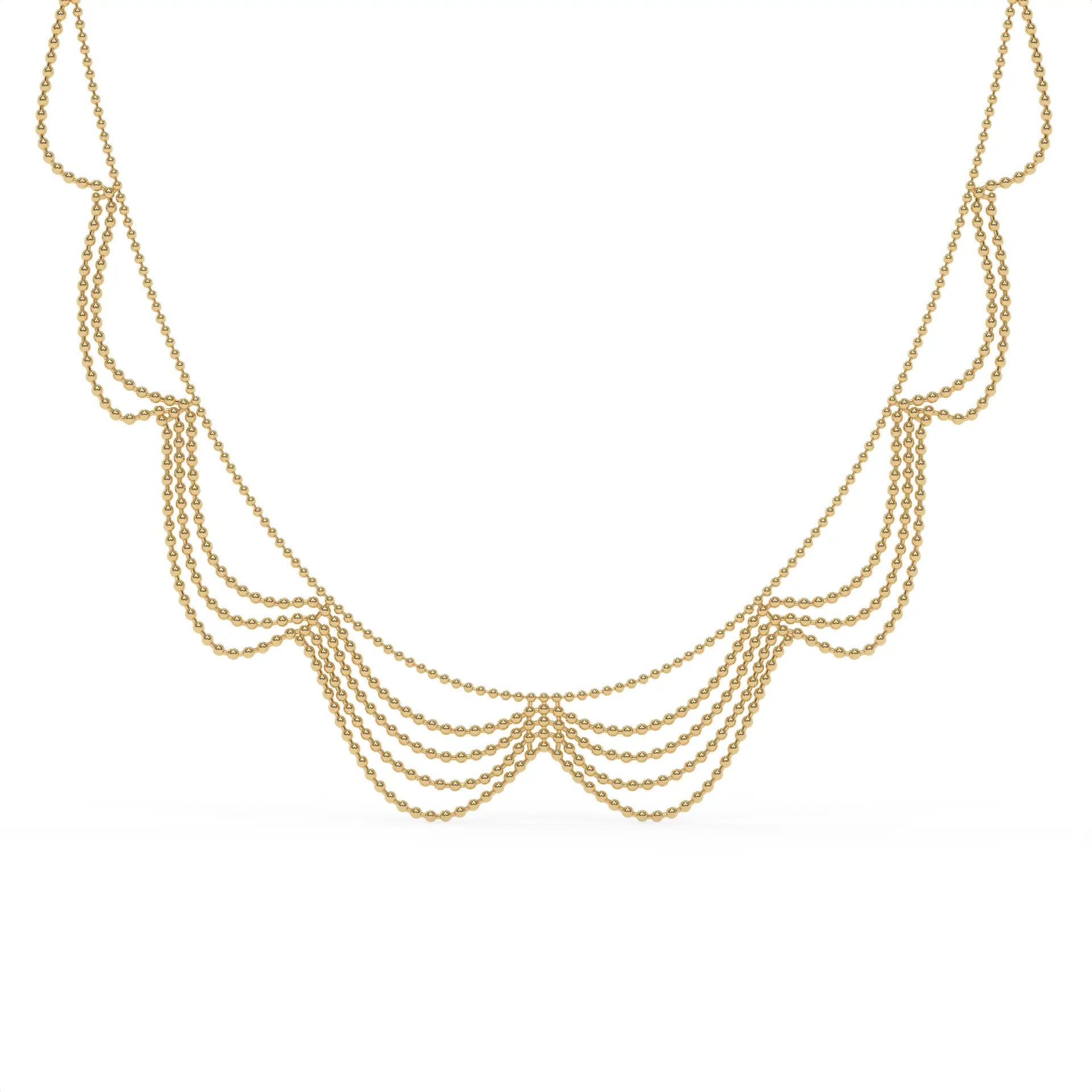 Golden Veil Chain Necklace