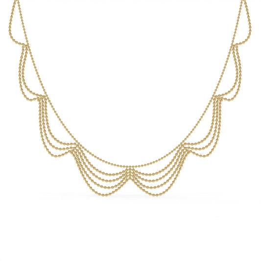 Golden Veil Chain Necklace