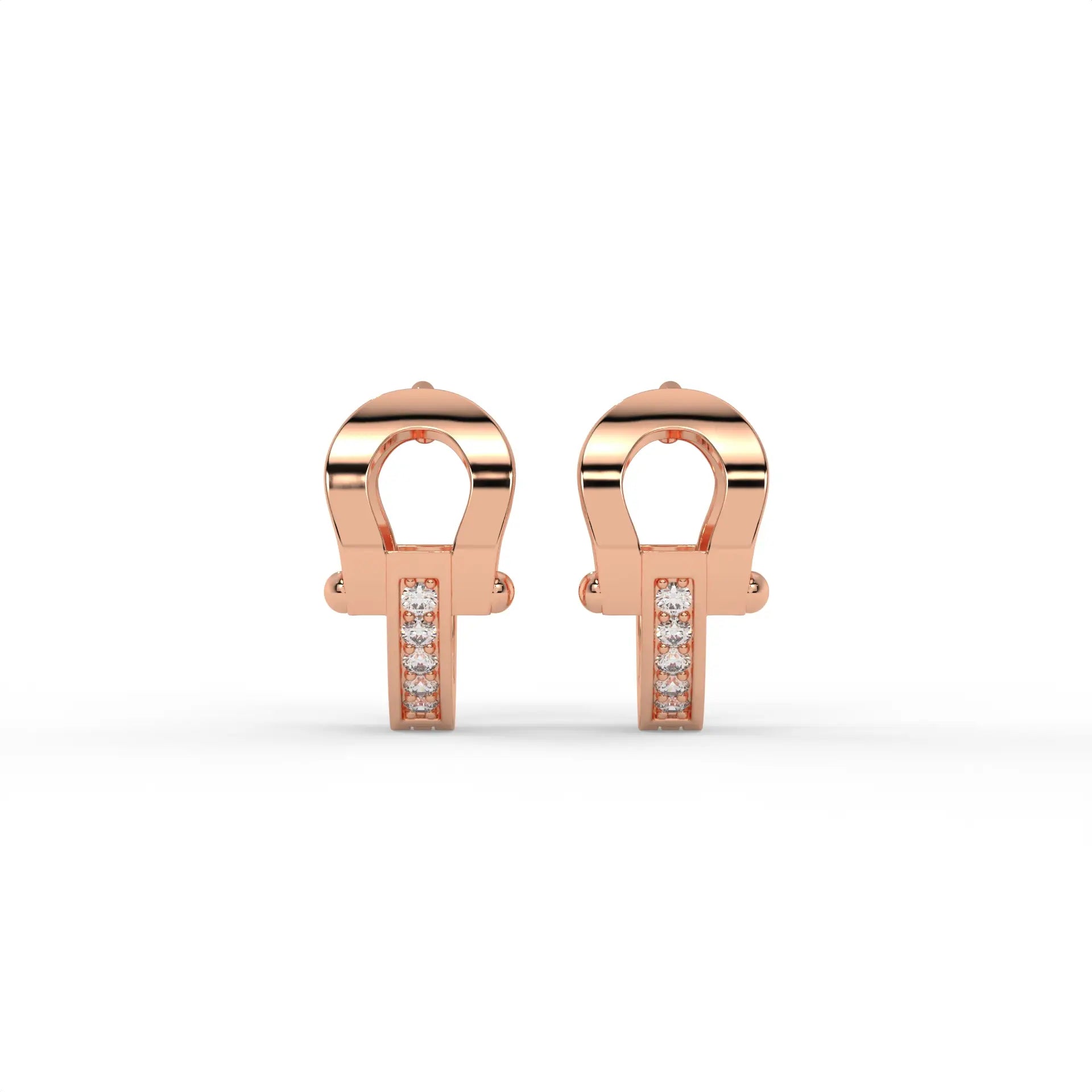 Horseshoe Hoops Rose Gold
