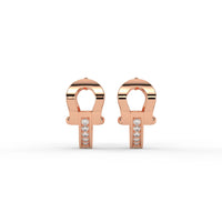 Horseshoe Hoops Rose Gold