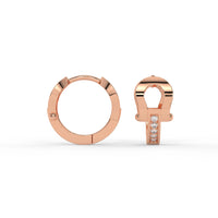 Horseshoe Hoops Rose Gold
