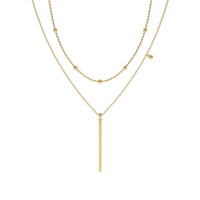 Layered Drop Chain Necklace