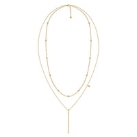 Layered Drop Chain Necklace