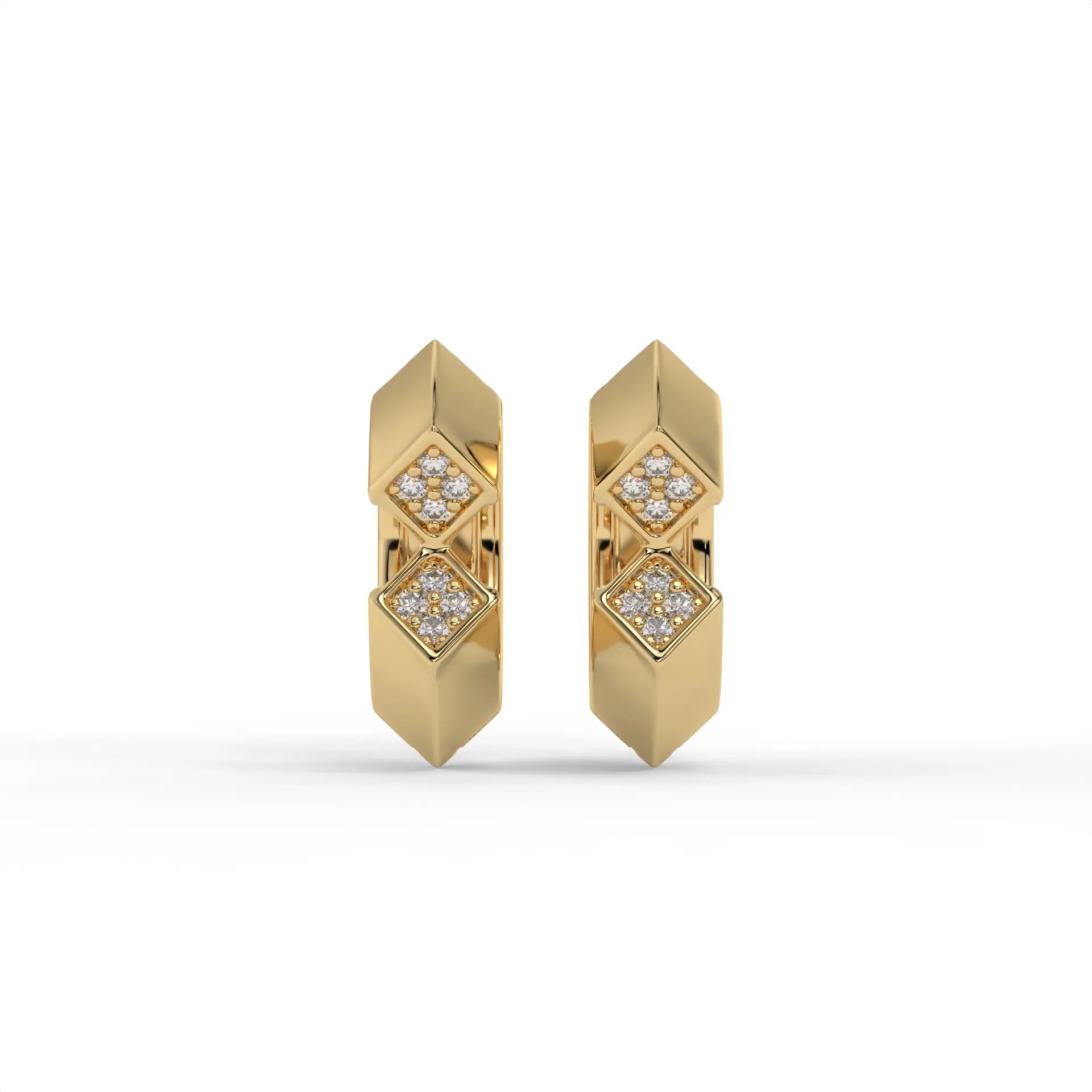 Lustre Edge Hoops Gold