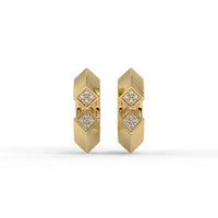 Lustre Edge Hoops Gold