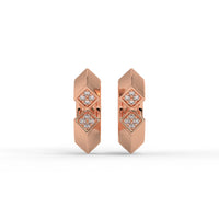 Lustre Edge Hoops Rose Gold