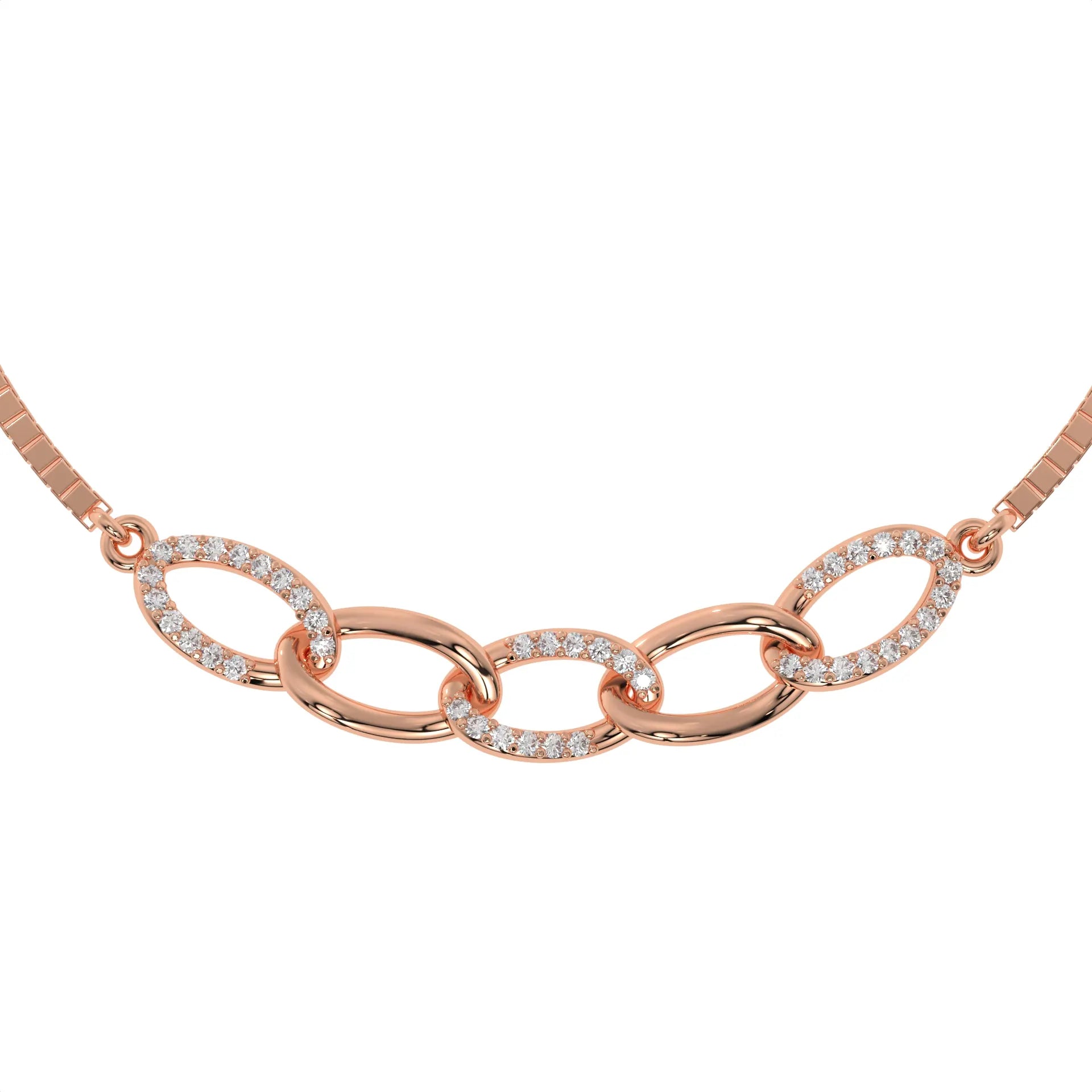 Lustre Link Bracelet Rose Gold