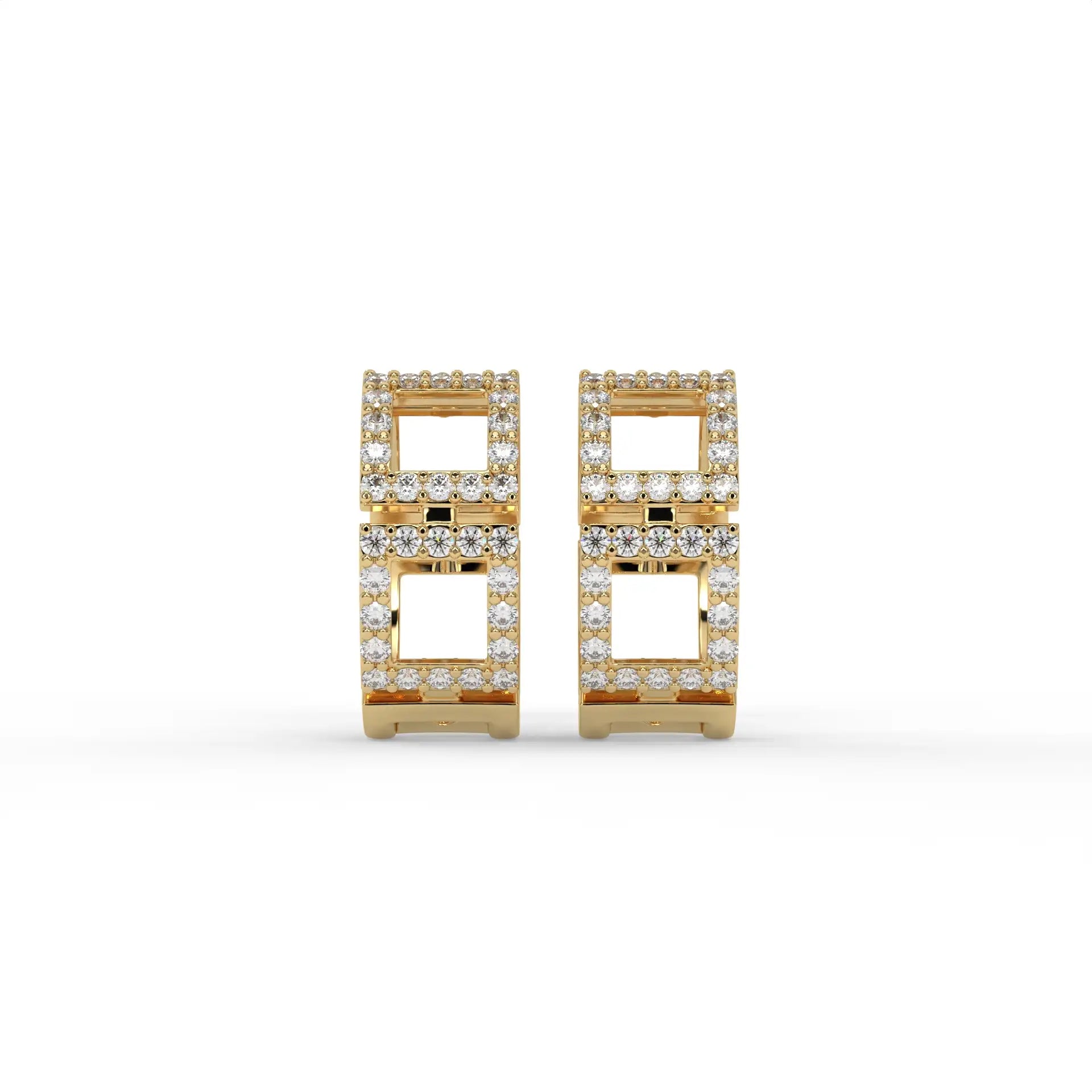 Manhattan Lattice Hoops Gold