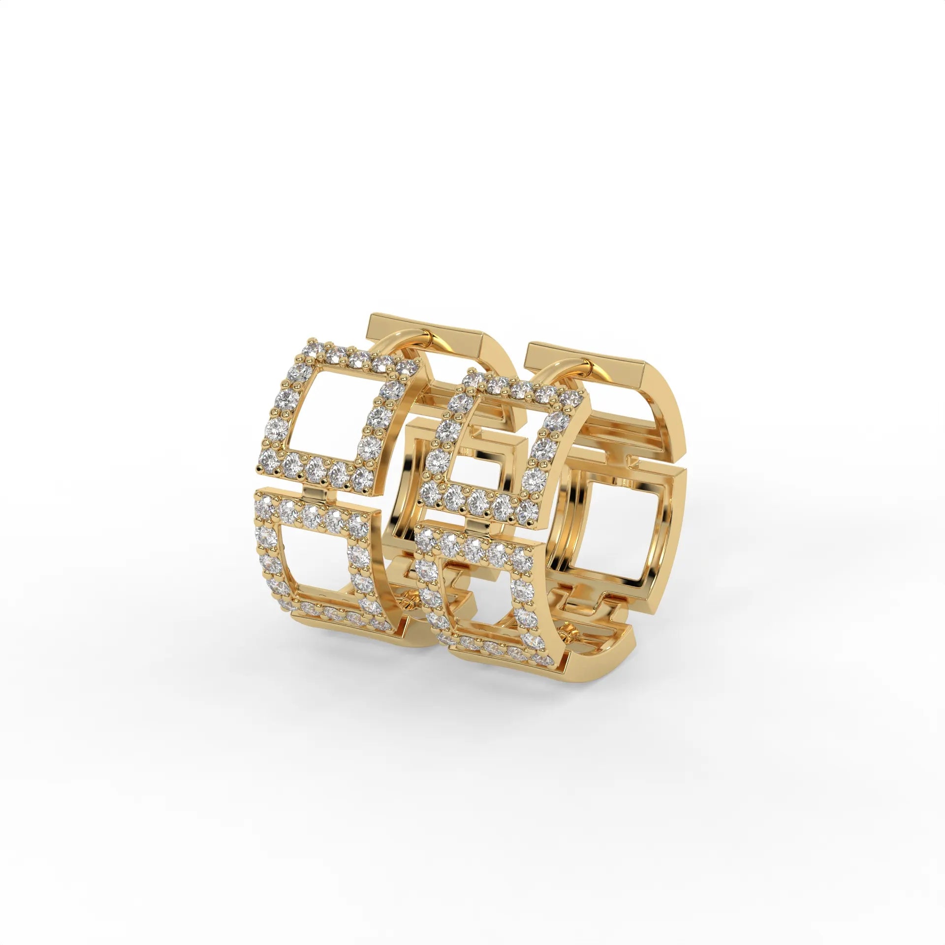 Manhattan Lattice Hoops Gold