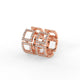 Manhattan Lattice Hoops Rose Gold