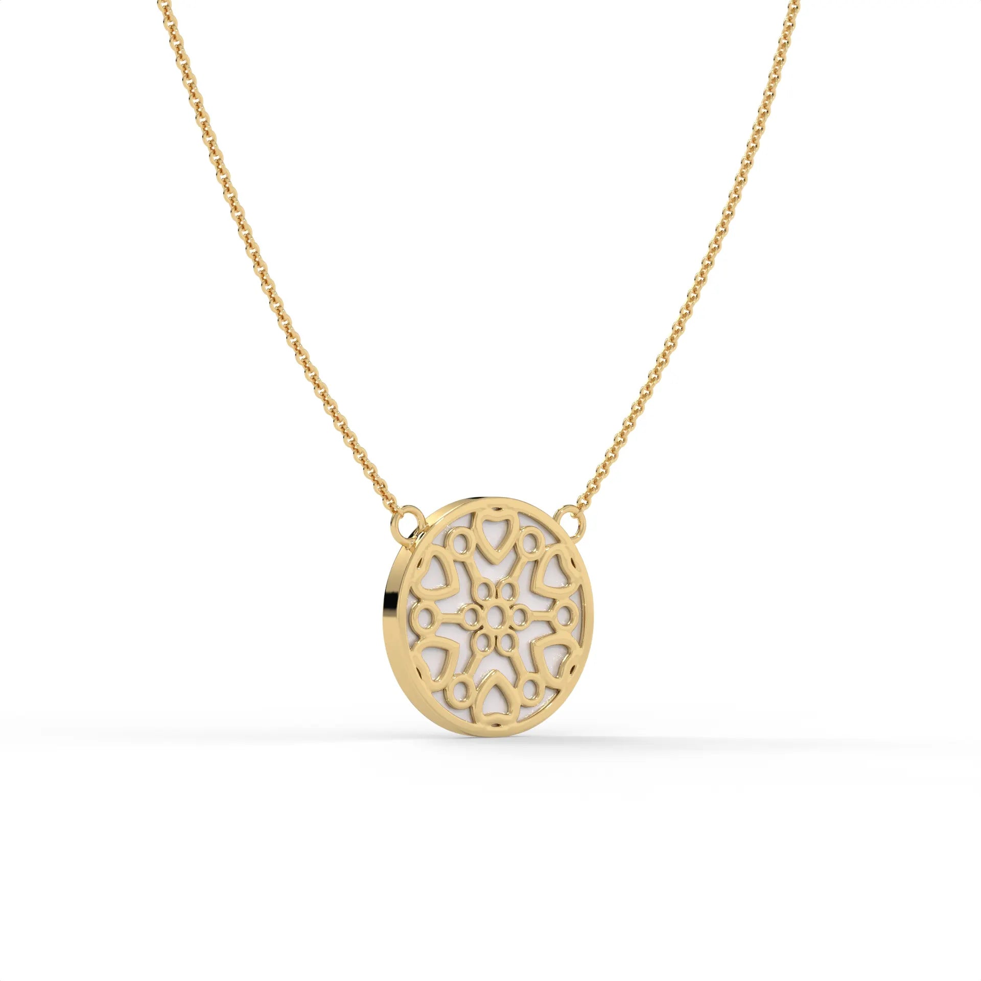 Misty Swan Chain Pendant Gold