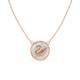 Misty Swan Chain Pendant Rose Gold