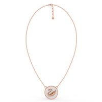 Misty Swan Chain Pendant Rose Gold