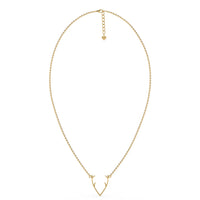 Moonlit Deer Chain Pendant Gold