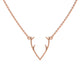 Moonlit Deer Chain Pendant Rose Gold