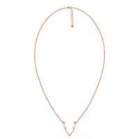 Moonlit Deer Chain Pendant Rose Gold