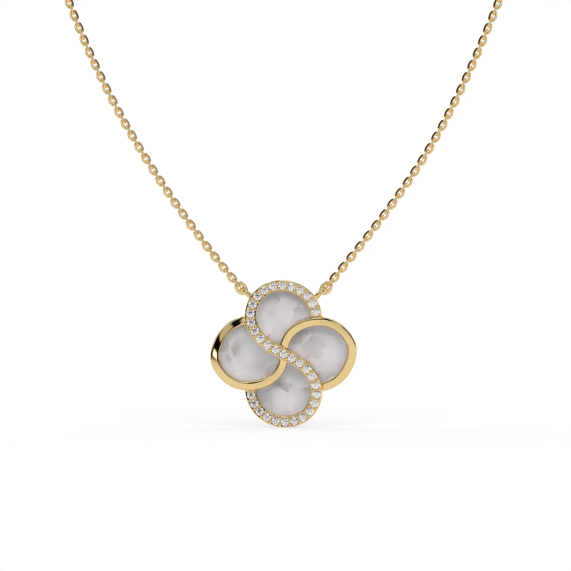 Moonpetal Chain Pendant Gold