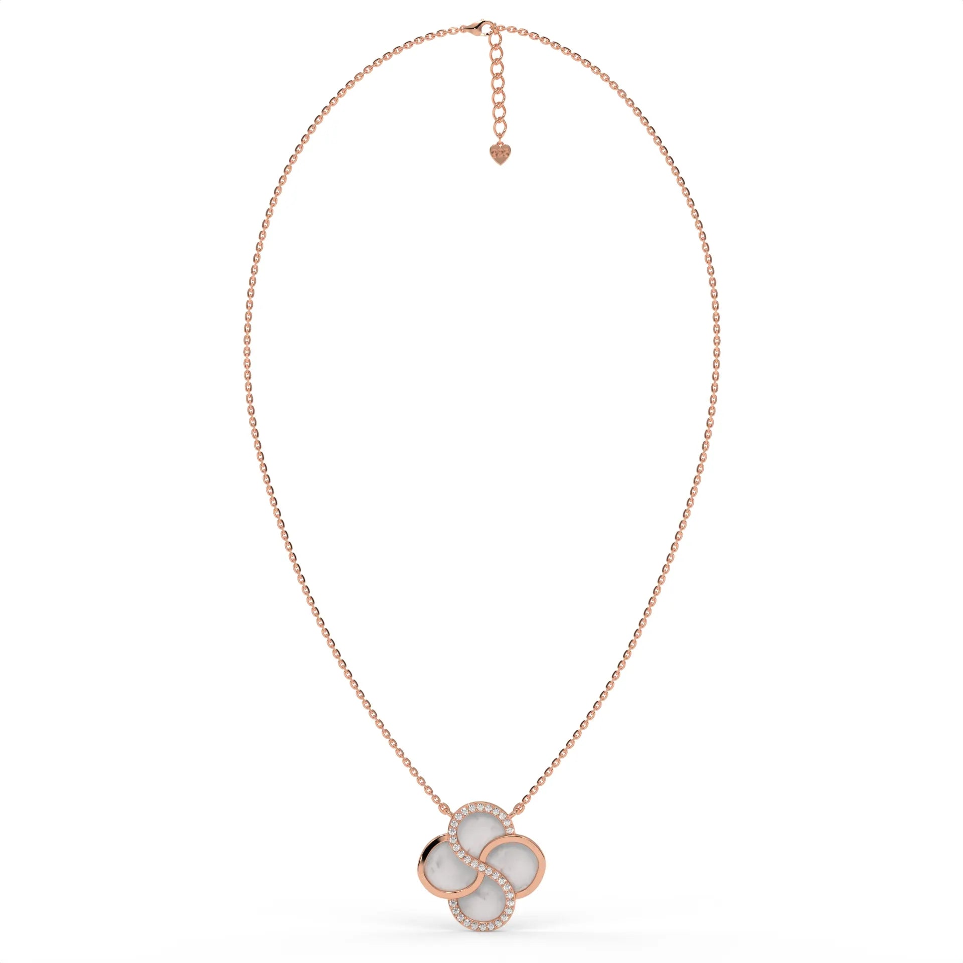 Moonpetal Chain Pendant Rose Gold