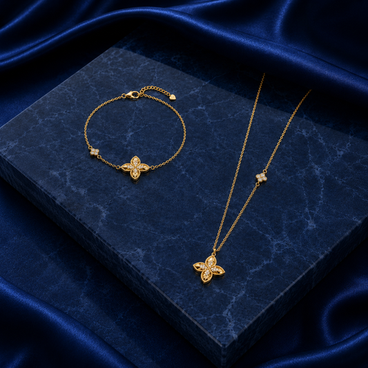 Morning Dew Pendant & Bracelet Set