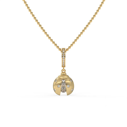 Mystic Ladybug Chain Pendant Gold
